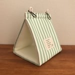 秋冬バードテント バードベッド¨̮♡︎グリーン ストライプ柄¨̮♡︎M 