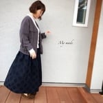 『さりげなドット』コーデュロイのロングスカート