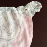 Wガーゼ使用【ボタニカル ホワイト】浅ばき、深ばき、M、L、LL、ふんどしパンツ ゆるふあパンツ ストレスフリー ショーツ パンティ 下着 mameパン