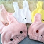 ★ボタンアイ  うさぎ・ねこのタオルキャップ(選べるセミオーダー♪)