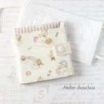 携帯用ボックスティッシュケース(マスクポケット付き)　ユニコーン(アイボリー)