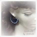 ミナペルホネン☆刺繍☆tambourine☆ピアス☆イヤリング☆no.226