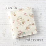ブックカバー型☆携帯用ボックスティッシュケース　ユニコーン(アイボリー)