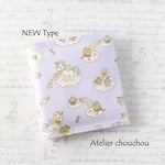 ブックカバー型☆携帯用ボックスティッシュケース　ユニコーン(パープル)