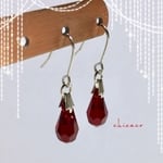 SWAROVSKIブリオレットカットピアス／イヤリング シャム