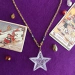 ドイツ製ヴィンテージ  クリスマス 星のオーナメントのネックレス  スワロフスキー (送料無料)