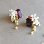 ＜スワロフスキーに咲く花＞アメジスト