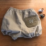  "選べる"イニシャルポケット付 かぼちゃ パンツ コーデュロイ 