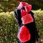 ふんわりフラミンゴのマフラー