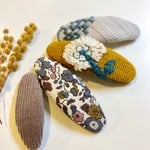 ミナペルホネンஐ skipお花の刺繍 パッチンピン 3点セット ⑅◡̈*キッズ&ベビー✦ฺプレゼントにも