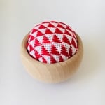 こぎん刺しピンクッション（針山）赤三角
