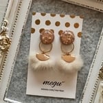 アイボリーミンクファー✱秋冬ピアス
