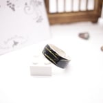 まりな様専用 和紙を使用した指輪　黒金