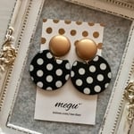 ドット柄大振りパーツ✱大人可愛いピアス