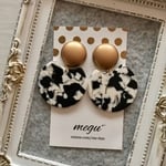 モノトーン柄大振りパーツ✱大人上品ピアス