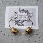 【Tulip pierced】ビンテージ　アンティーク　レトロ　　Ｆ2350Ｂ355　　花　フラワー　真鍮　ピアス　おおぶりピアス　大ぶりピアス　大振りピアス
