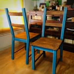 ＊◆2脚組◆Early American style "BLUE" ダイニングチェア＊