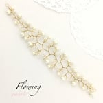 ヘッドドレス 小枝  ヘアアクセサリー  ヘッドパーツ パール 結婚式  前撮り  二次会    パーティ  ゴールド