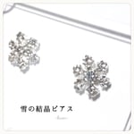 キラキラ 雪の華ピアス 送料無料  シンプル クリスマスにも 冬 Xmas 雪の結晶 雪の花