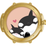 アクリル磁石（ピンクのシャチ）