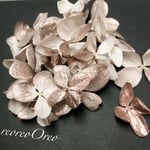 ホワイト×ピンクゴールド 紫陽花    30枚 ブリザーブドフラワー