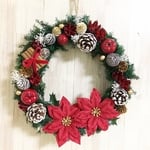 幸せのクリスマスリース☆ポインセチア  L