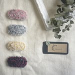 裏まで可愛い！くるくるニットのパッチンピン【アルパカウール】