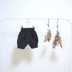 フレンチコーデュロイの2WAYかぼちゃパンツ 木いちご check&stripe