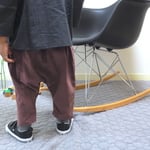 受注！フレンチコーデュロイのサルエルパンツ フィグ check&stripe