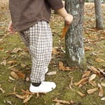 コットンタータンチェックのサルエルパンツ check&stripe