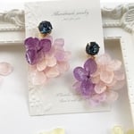 【土日限定価格❗️】紫陽花ルージュ♡本物紫陽花と選べるスワロフスキーのピアス✨クリスマスにも