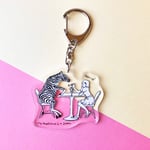シマウマ彼氏アクリルキーホルダー【動物彼氏】