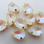 スパークル・ホワイト　7×10mm 10こ入り