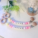✩名前入り！歯固めホルダー✩おもちゃホルダー✩ピンク✩