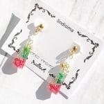 かすみ草のクリスマス ピアス イヤリング