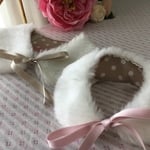 [ rui1804様専用]🌸ファーの付け襟🌸❨ホワイト×ピンクリボン❩他1点