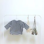 【new】 ワッシャー加工ギンガムチェックのyoreyoreトップス