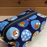 芝犬のキャラメルポーチ☆ネイビー