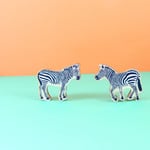 シマウマ マグネット 天然木 ヒノキ 馬