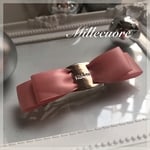 フェラガモ好きな方に♡サテンリボンバレッタ(ピンク)