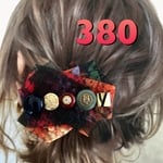 1点のみNo.380 クラシカル エレガントな  ヘアクリップ  ワニクリップ 黒