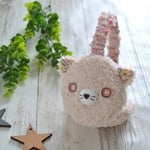 【Sサイズ】アニマルイヤーマフ　ねこ･ピンク