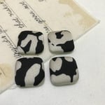 レオパード カボション 包みボタン パーツ 小