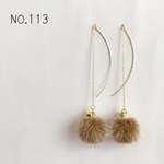 ファーボールのアメリカンピアス♡ブラウン  NO.113