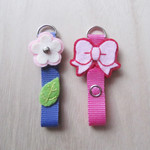 (完成)ランドセルの安全便利具☆2個セット☆ 花とリボン　#フラワー #キーホルダー #卒園　#入学　#りぼん　#かわいい　#女の子  #リボン　#花　#ランドセル　#葉　#小学生