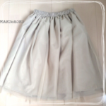 【ベージュ】柔らかストレッチチュールウエストゴムスカート♥️