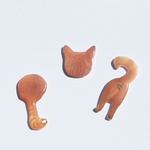 へんないきものピアスorイヤリング（茶トラ）