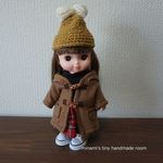 hirococchi07様専用ページ♡　ソランちゃん服　メルちゃん服　ダッフルコート　キャメル　ソランちゃん　メルちゃん　レミンちゃん