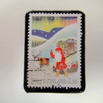 フィンランド　クリスマス切手ブローチ 4297