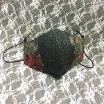立体マスク  渋和柄 蒼 男性用ｻｲｽﾞ  裏ｼﾙｸ  